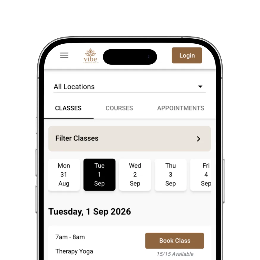 Vibe Wellness Mobile App - View
