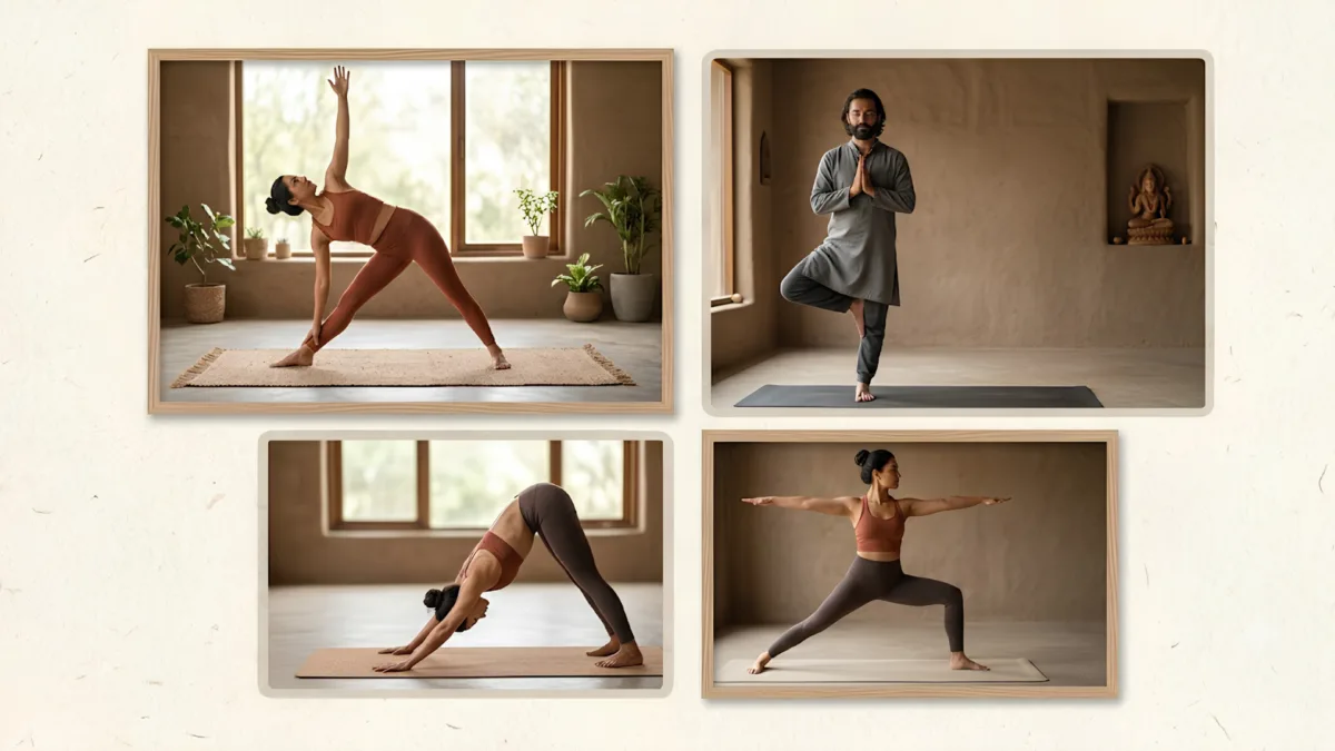 Foto ilustrasi ciri khas gerakan Hatha Yoga