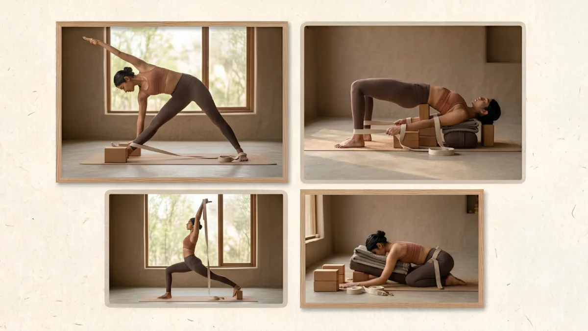 Foto ilustrasi ciri khas gerakan Iyengar Yoga