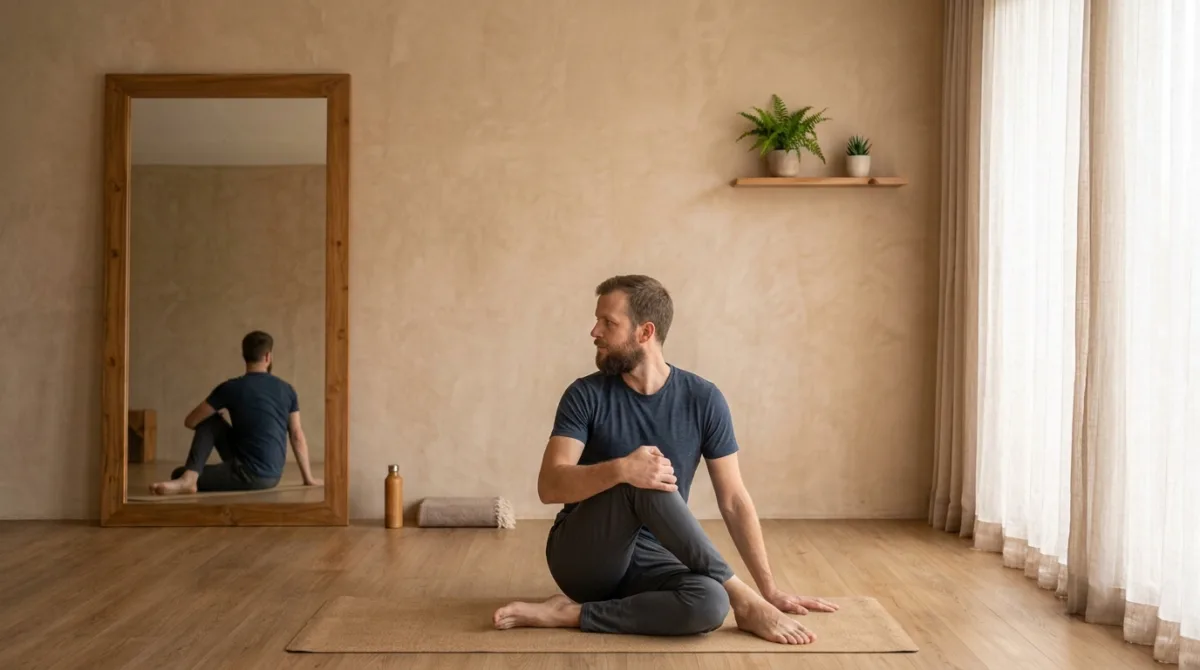 Seated Twist - Gerakan Yoga untuk Punggung Bungkuk